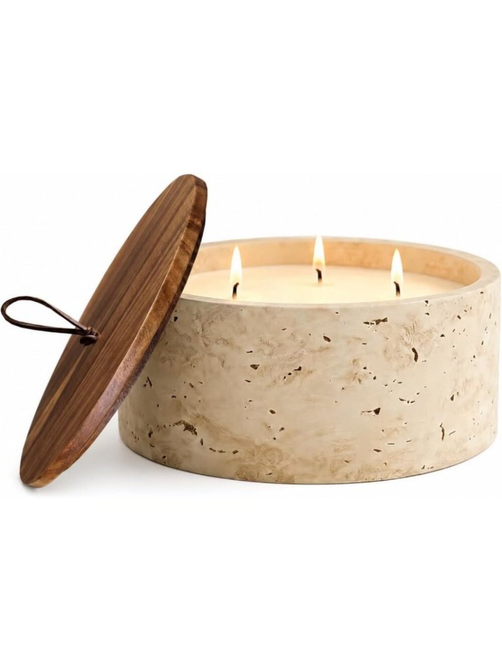 Large 3-Wick Scented Candle - Vanilla, Cinnamon & Milk, Soy Wax, 45-Hour Burn